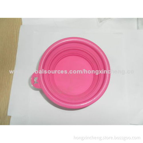 Newest Foldable Promotional Collapsible Silicone Pet Bowls, Non-toxic, Promotional
